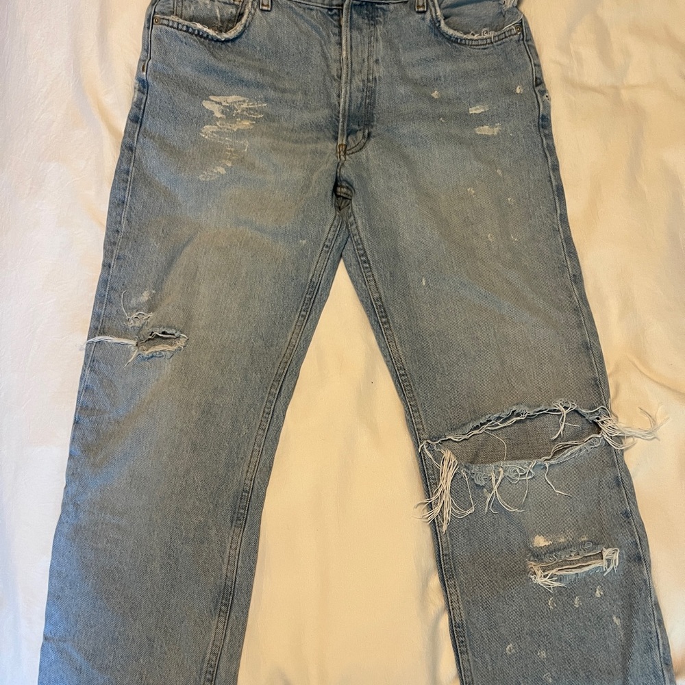 Zara Woman’s Light Blue Distressed Jeans